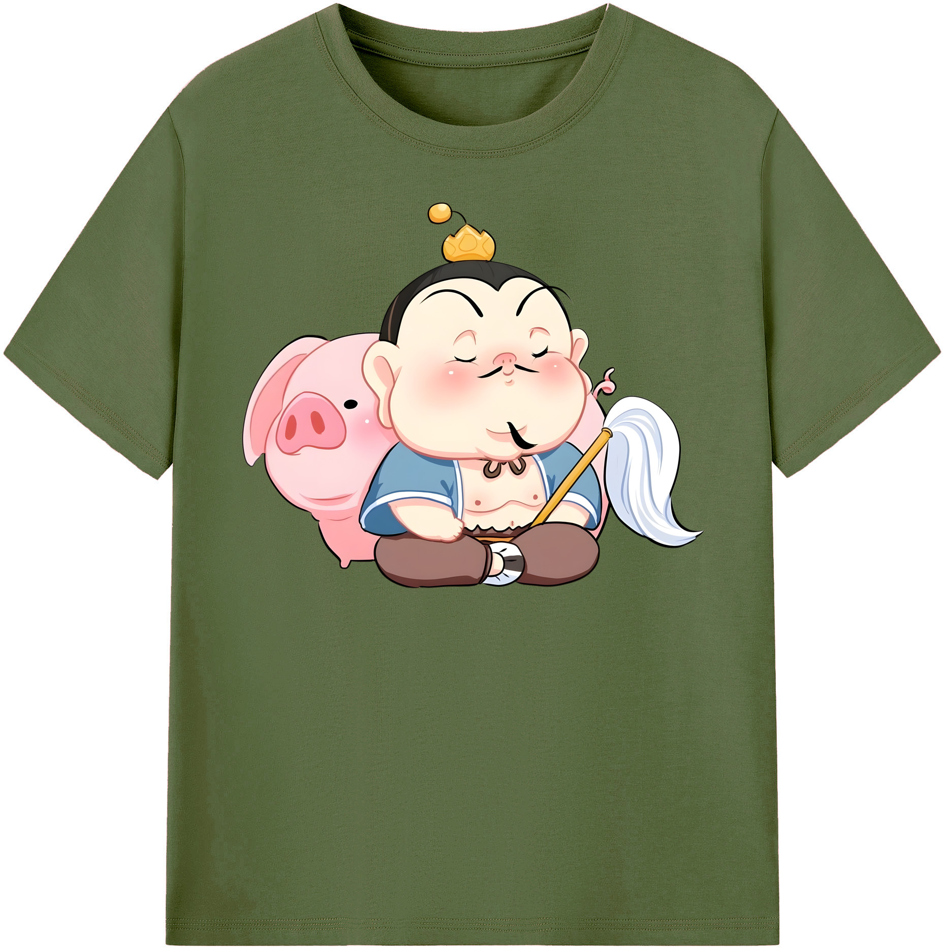 （画像用） Ne Zha 2 ナタ 魔童の大暴れ 綿100％半袖Tシャツ（フロントプリント）
